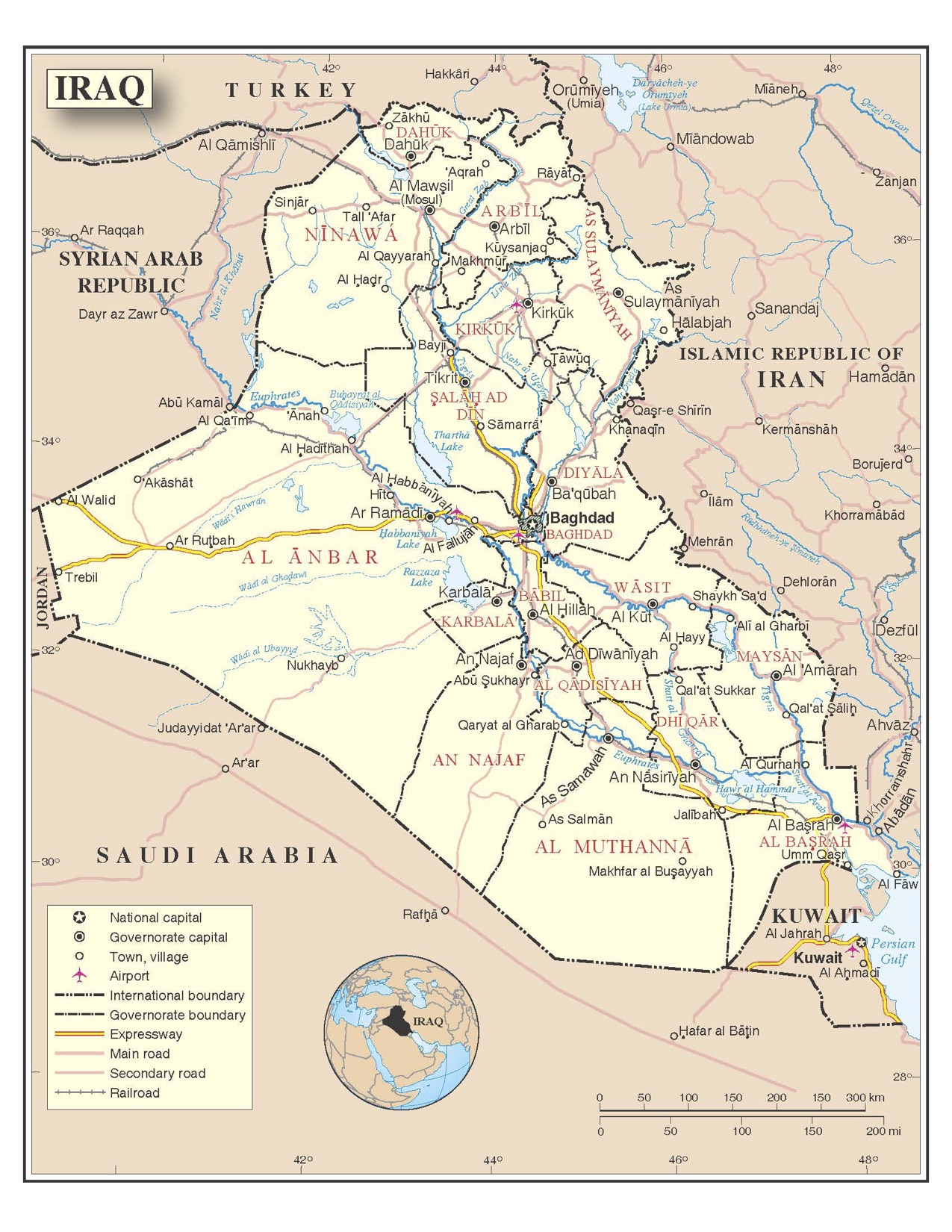 iraq map